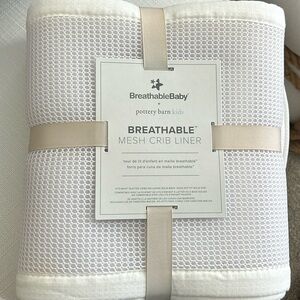 NWT pottery barn breathable mesh crib liner